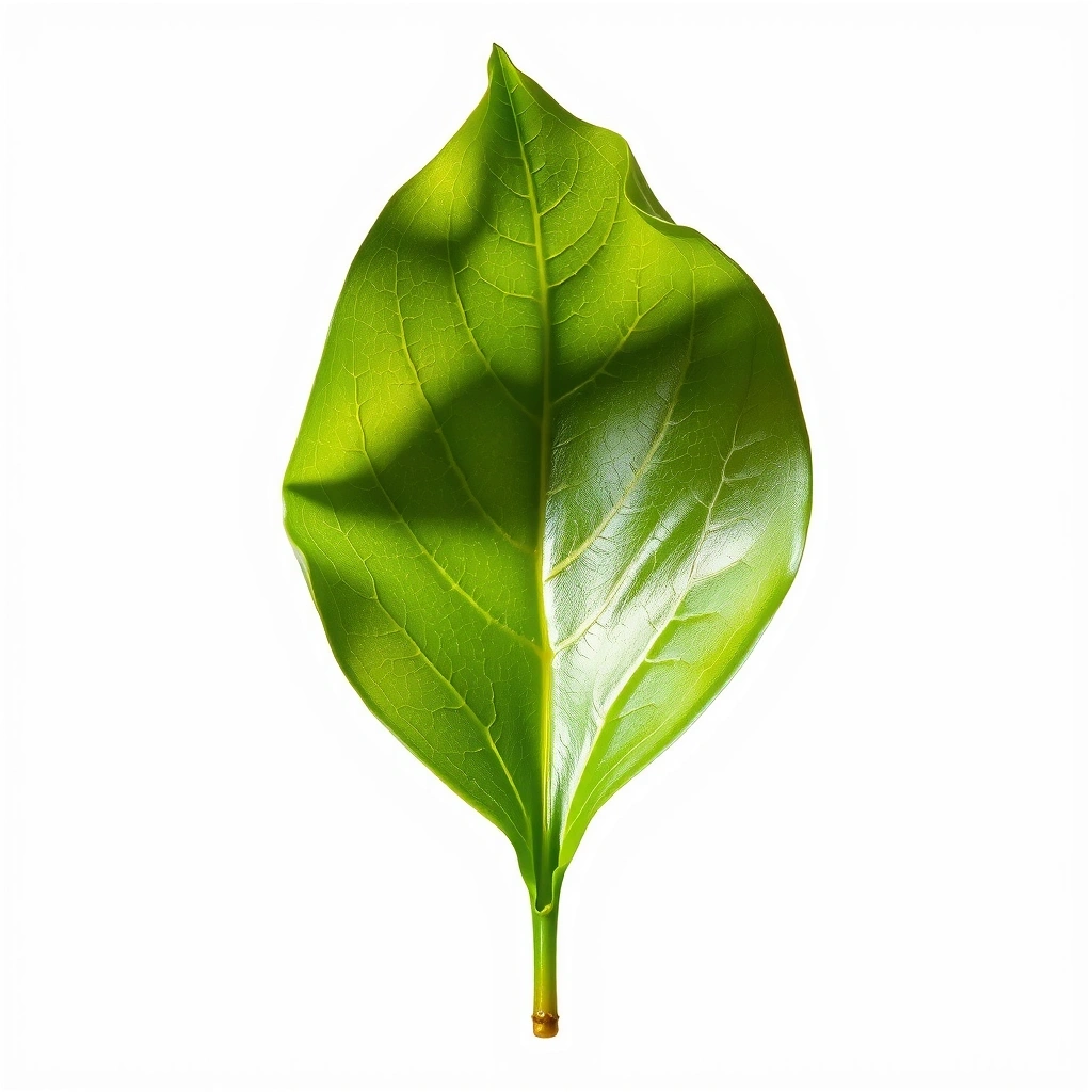 Green tea leaf icon